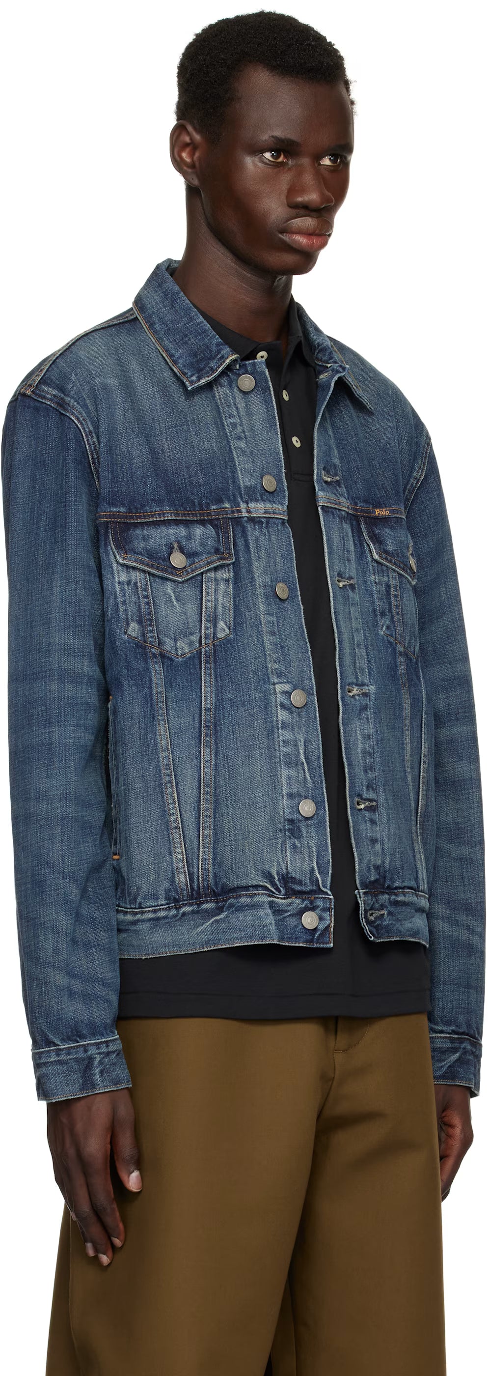 Polo Ralph Lauren Blue Faded Denim Trucker Jacket