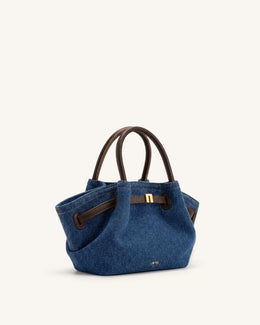 Hana Mini Tote Bag - Blue Denim