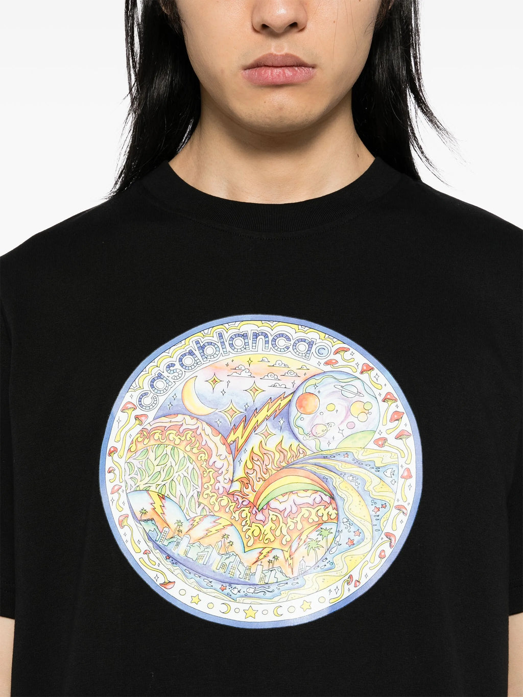Casablanca The Four Elements T-Shirt in Black
