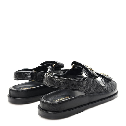 Grained Calfskin Velcro Dad Sandals