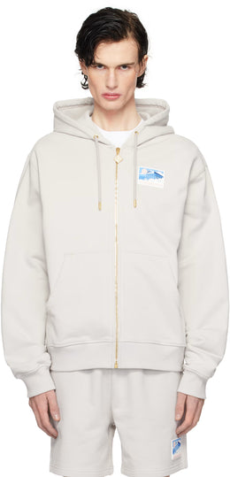 Gray Greek Temple Hoodie