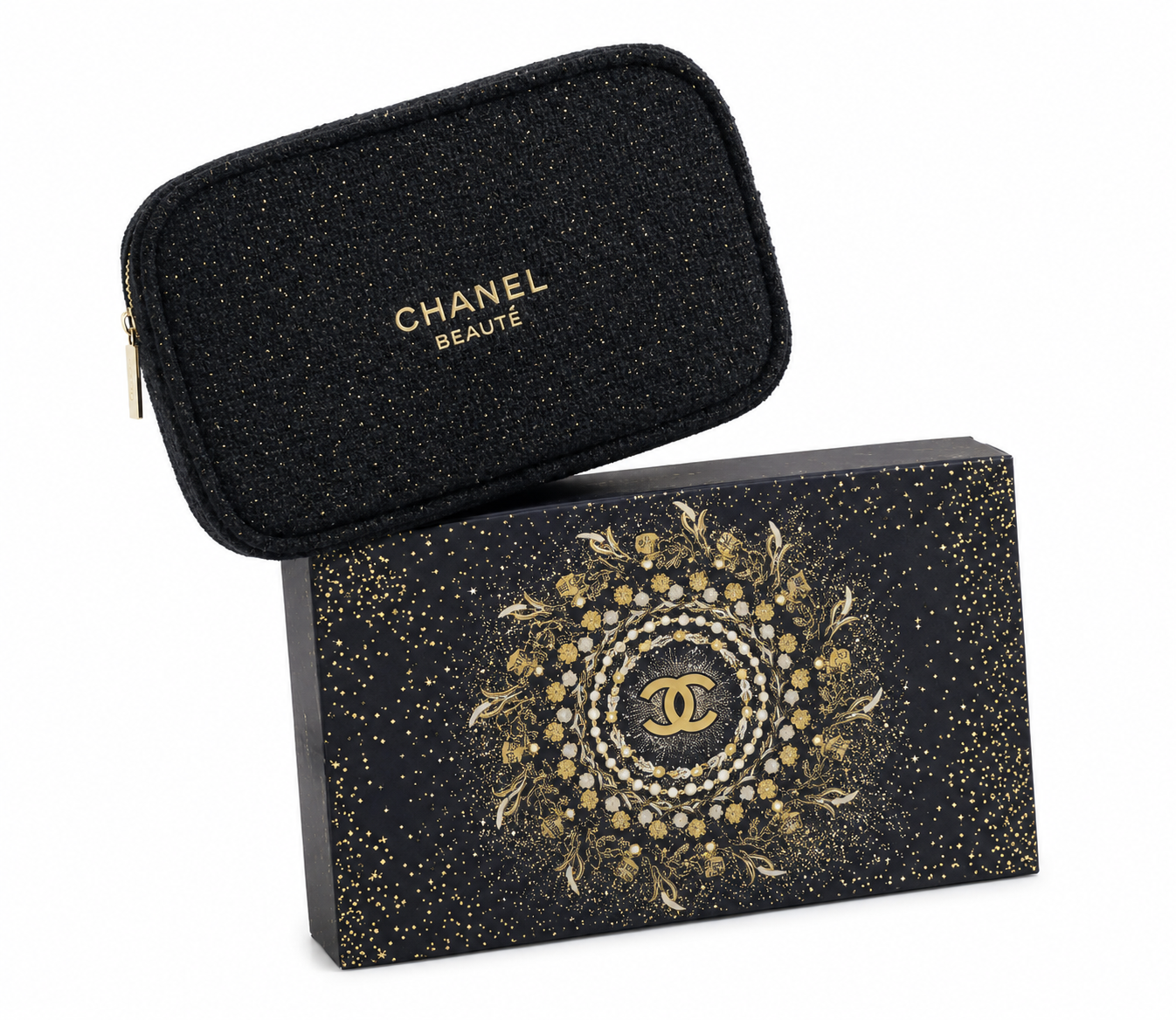 Chanel Makeup Bag VIP Gift Quilted Cosmetic Pouch Ladies Toiletry Case New