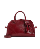 Red Leather Handbag Stylish and Versatile