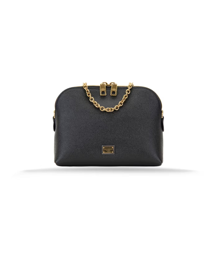 Mini Leather Shoulder Bag with Logo