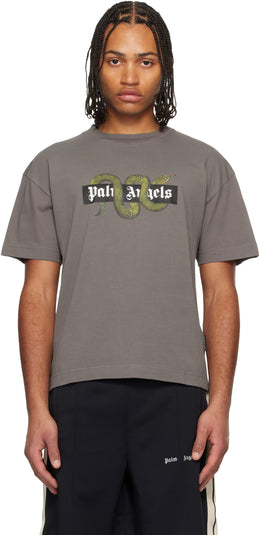 Gray Snake Box Logo Regular T-shirt