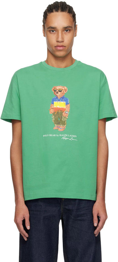 Polo Ralph Lauren Green Classic Fit Polo Bear Jersey T-Shirt