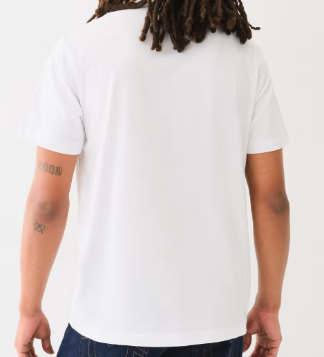 METALLIC LOGO TAPING TEE