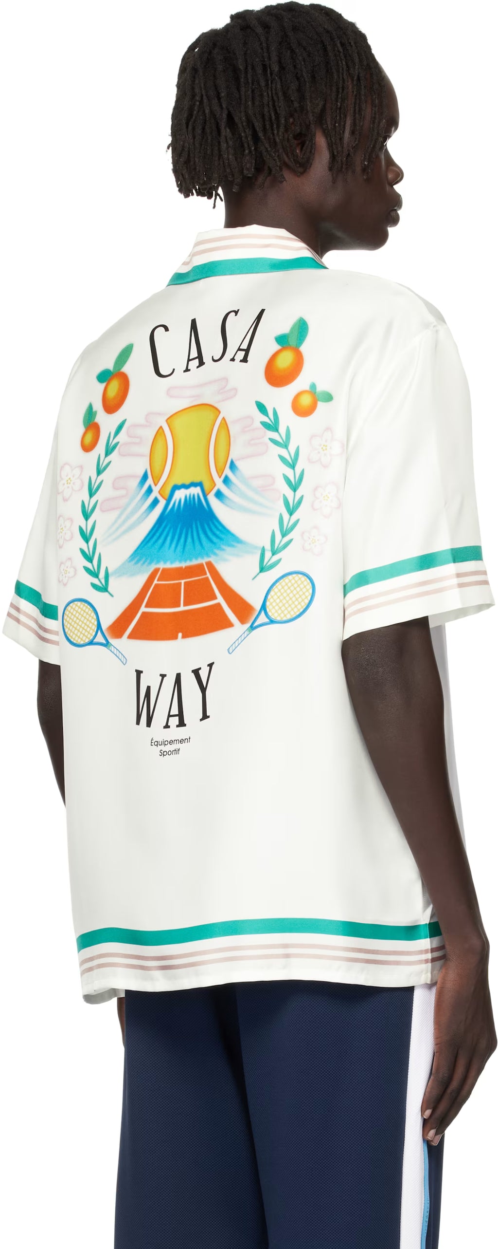 White Open Collar Short Sleeve Shirt