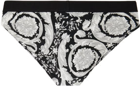Versace Underwear Gray & Black Low-Rise Briefs