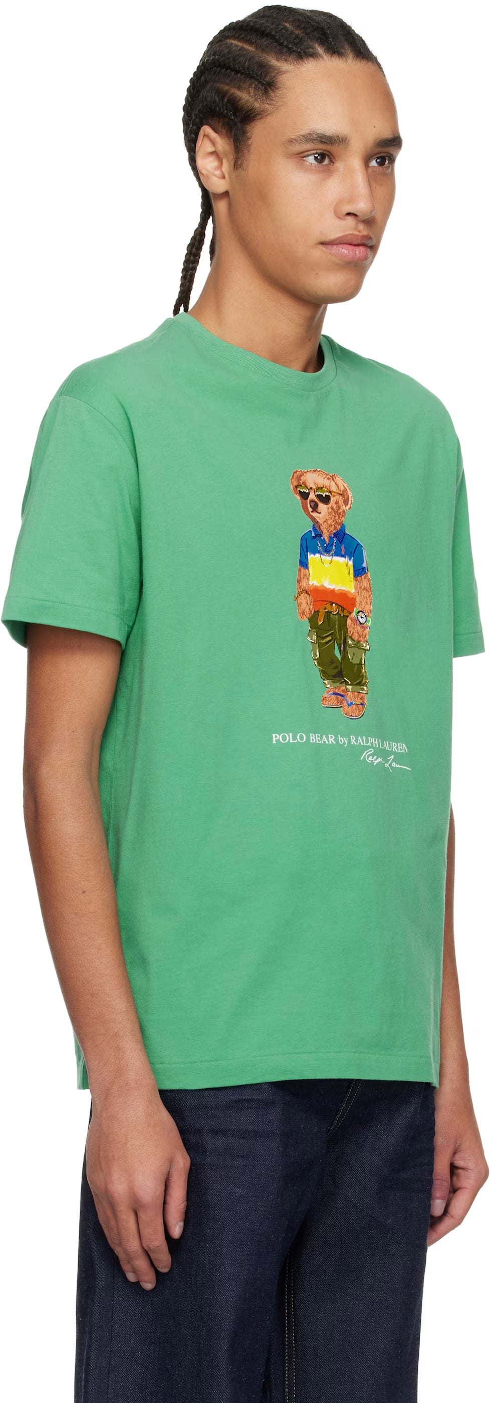 Polo Ralph Lauren Green Classic Fit Polo Bear Jersey T-Shirt