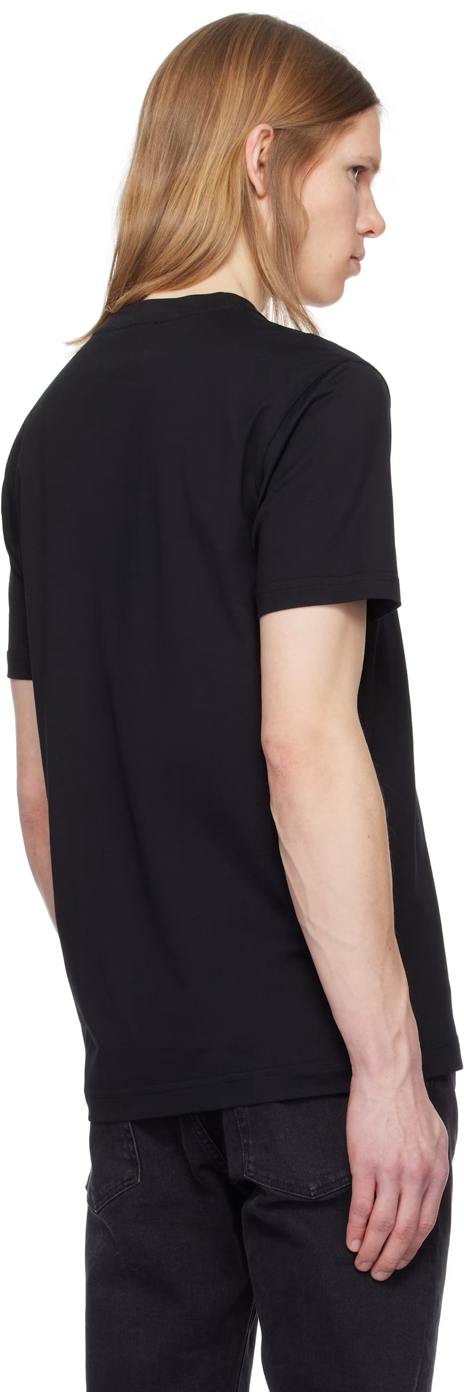 Dolce&Gabbana Black Cotton 'DG' Embroidery T-shirt