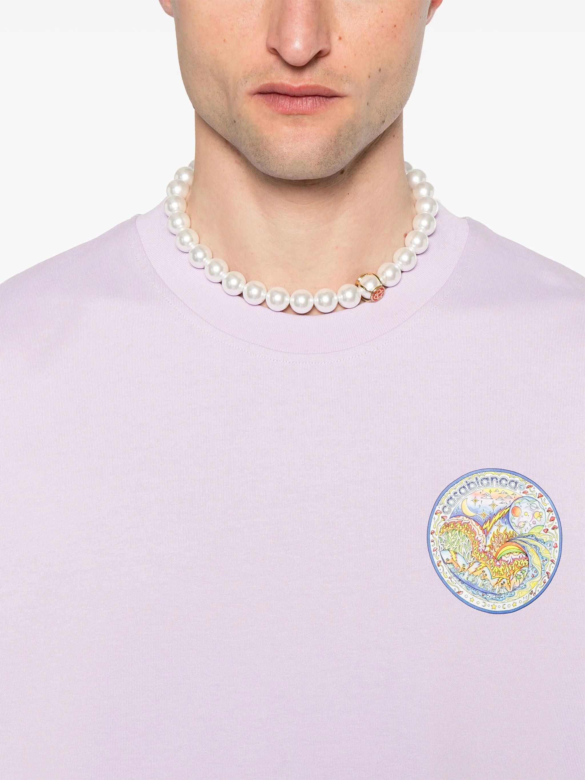 Casablanca The Four Elements T-Shirt in Purple