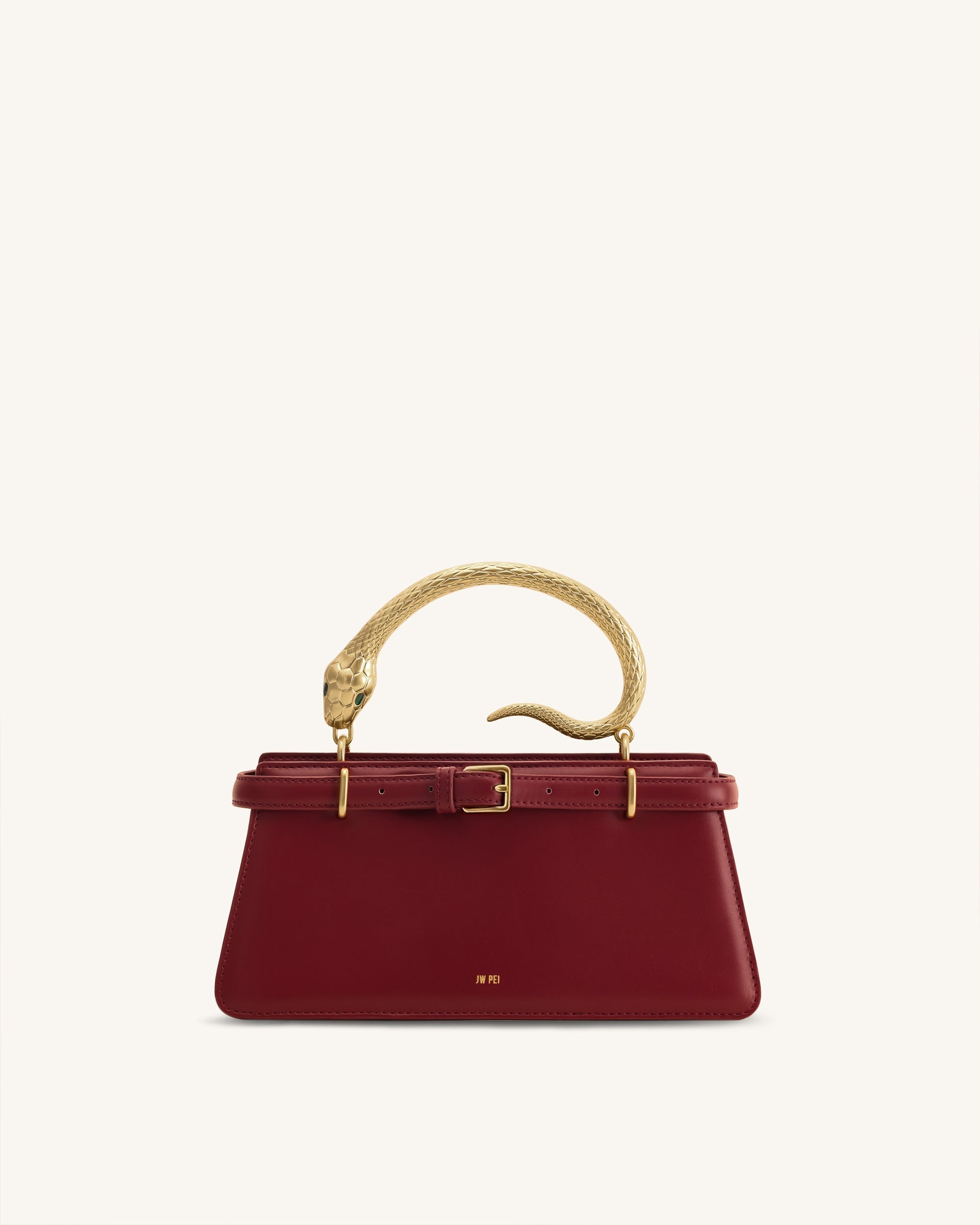 Elena Snake Handle Top Handle Bag - Matcha Green