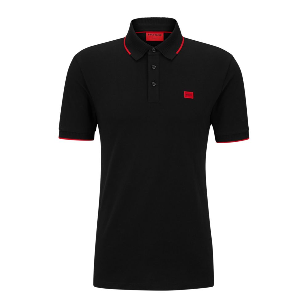 Hugo Boss cotton-piqu slim-fit polo shirt with logo label - Size: S T-Shirts | Shop From The Mirage