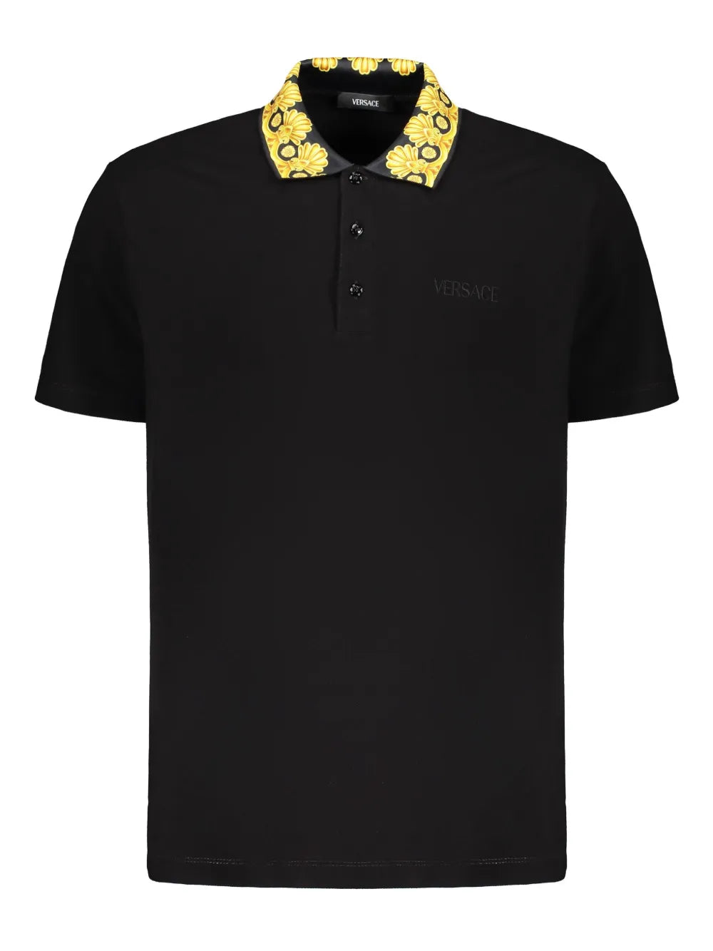 Versace Baroque-Collar Polo
