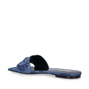 Versace Denim mule flats