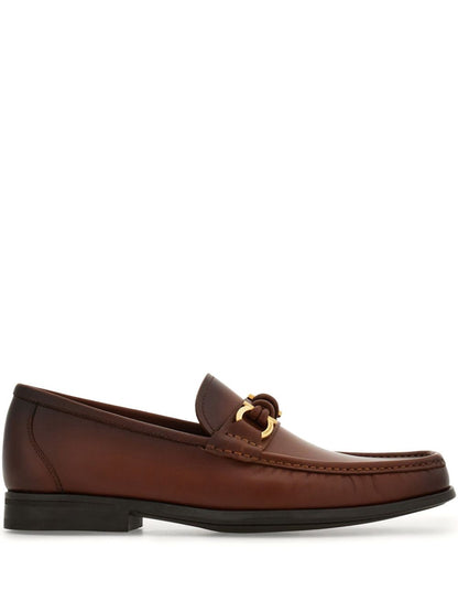 Ferragamo Gancini leather loafers