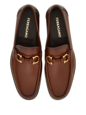 Ferragamo Gancini leather loafers