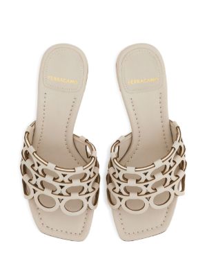 Ferragamo Gancini cut-out block-heel sandals