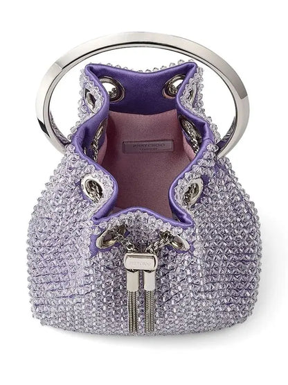 Jimmy Choo  Micro Bon Bon Beaded Bucket Bag