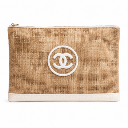 Chanel Beauty Eco Jute A4 Cosmetic Pouch VIP Limited Gift BNIB Rare New