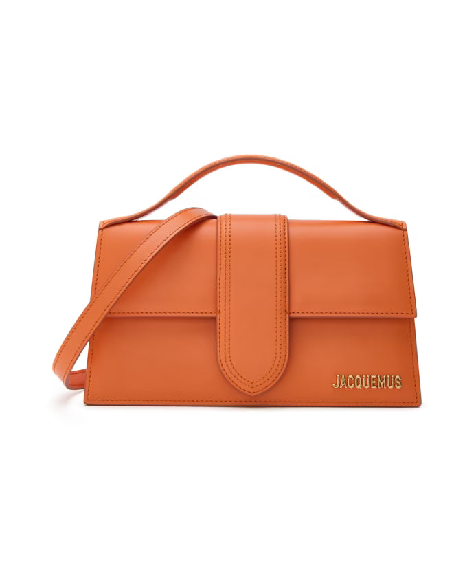 Orange Leather Shoulder Bag Le Grand Bambino