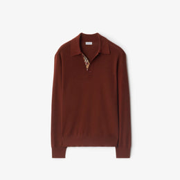Long-sleeve Wool Polo Shirt