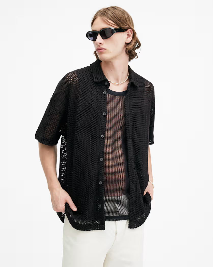 Munroe Open Stitch Mesh Shirt