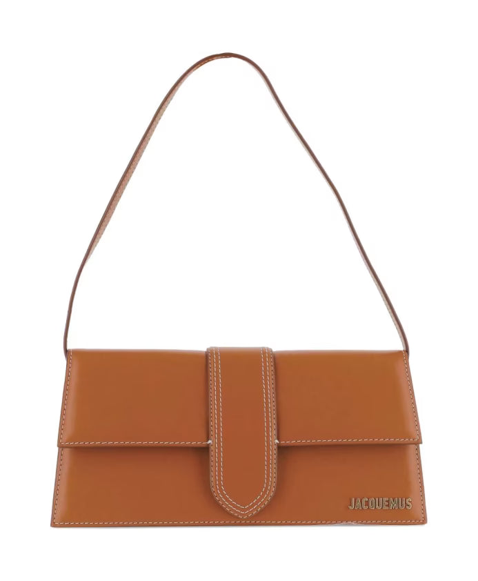 Brown Leather Long Shoulder Bag