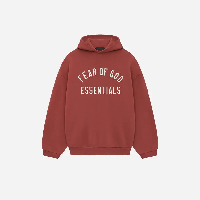 Essentials Fear of God Essentials Fleece Hoodie crimson - Size: S Hoodies | Shop From The Mirage