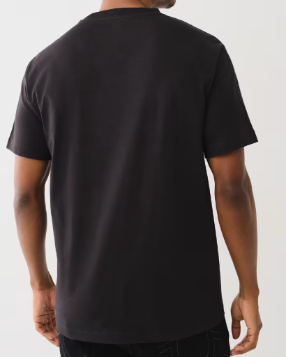 METALLIC LOGO TAPING TEE