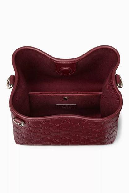 Small GG Emblem Bucket Bag in Leather