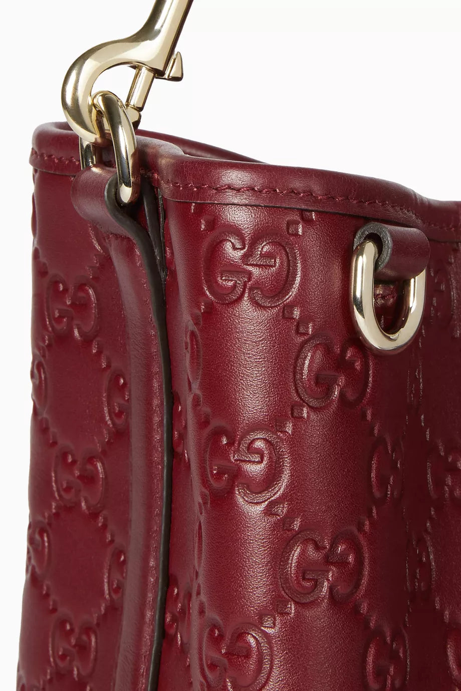 Small GG Emblem Bucket Bag in Leather