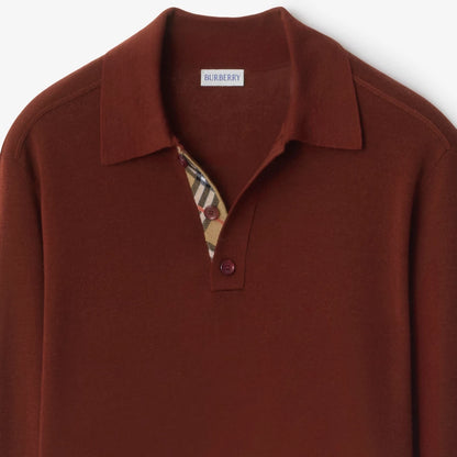 Long-sleeve Wool Polo Shirt