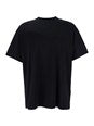 Givenchy Black Crewneck T-Shirt with Embossed Logo on Front in Cotton Man