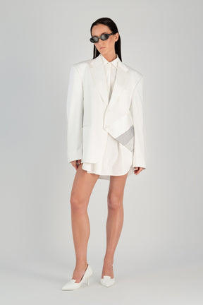 FOLD OVER SILK BLAZER