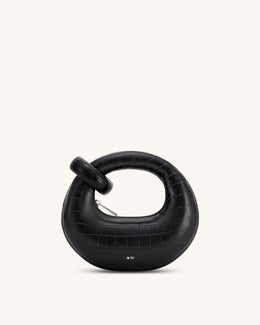Abacus Mini Top Handle Bag - Black Croc