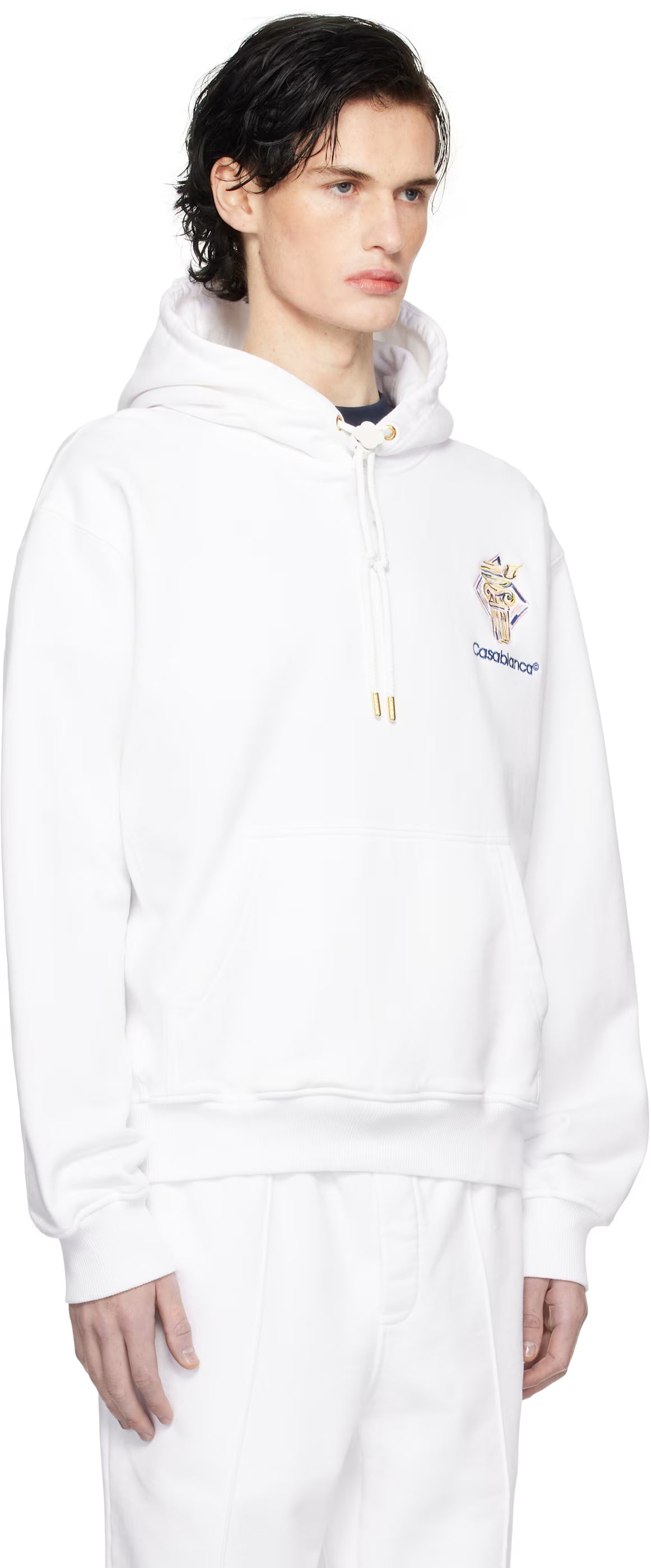 White Diamond Column Hoodie