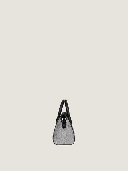 Micro Antigona bag in satin with strass