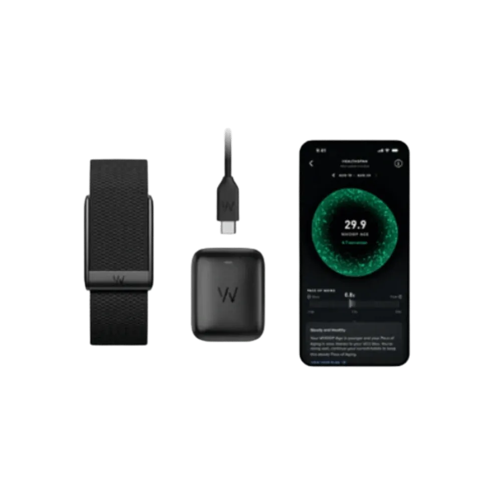 Whoop 5.0 Superknit Obsidian Band (12 Month Peak Subscription Included)