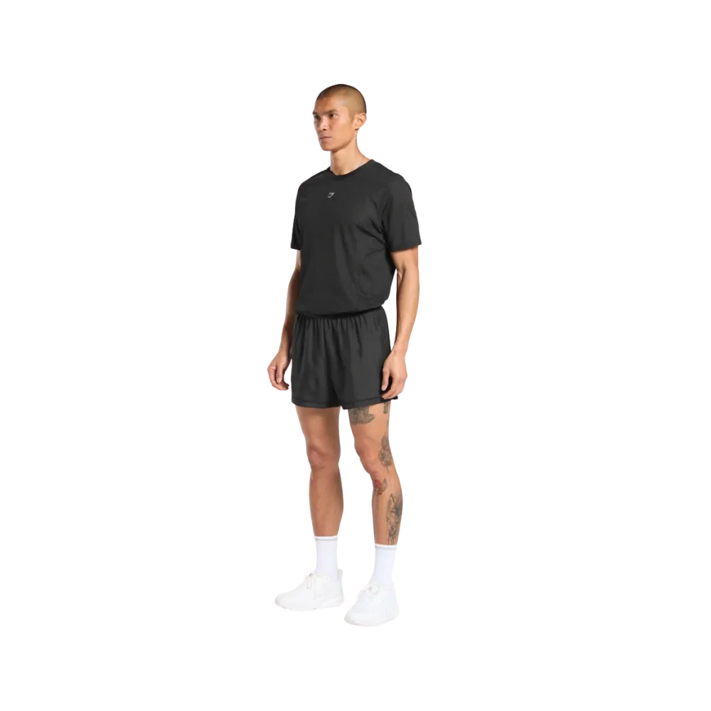 Gymshark Running T Shirt Slim Fit Black