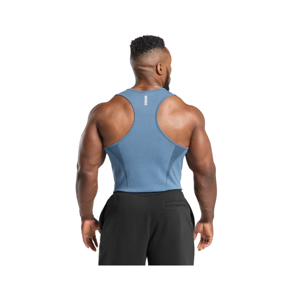 Gymshark Shadow Seamless Stringer Slim Fit Faded Blue