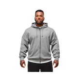 Gymshark Power Zip Up Hoodie Oversized Fit Charcoal Core Marl
