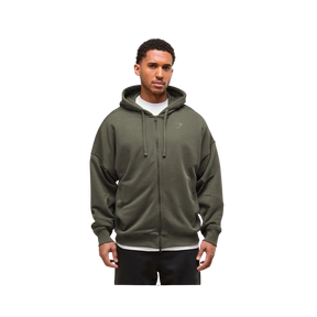 Gymshark Power Zip Up Hoodie Oversized Fit Strength Green
