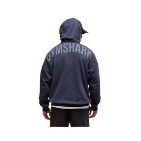 Gymshark Power Hoodie Oversized Fit Heavy Blue