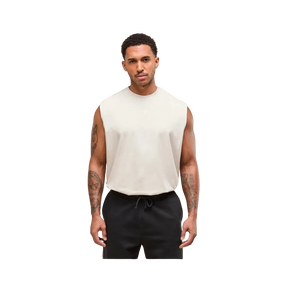 Gymshark Power Cut Off Tank Oversized Fit Oat White