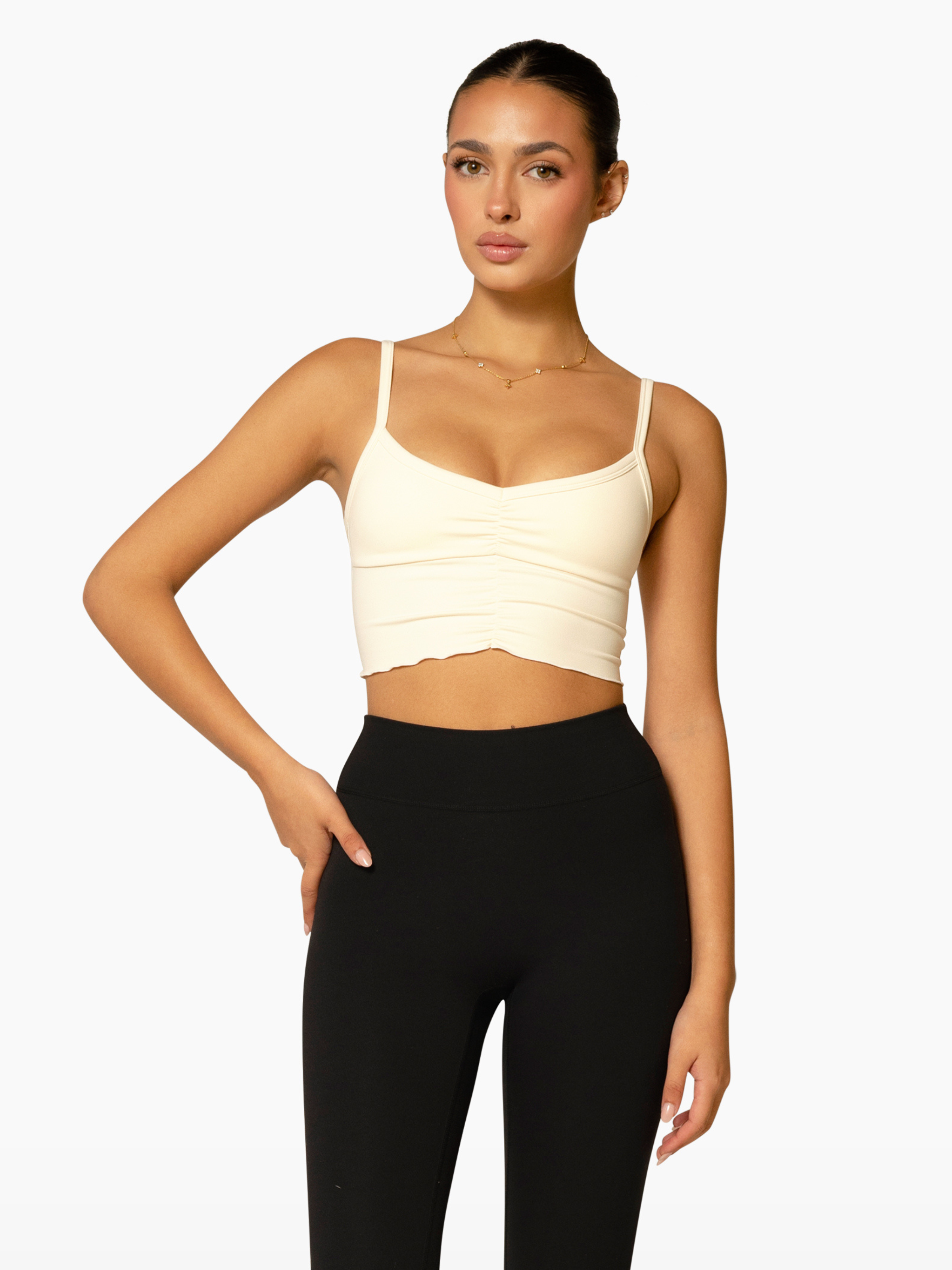 The Scrunch Bra / Cream