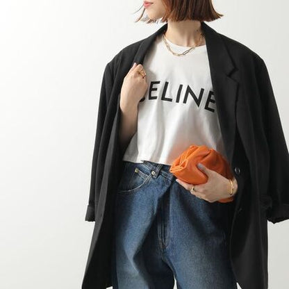 CELINE T-shirt Short Sleeve Cropped Length