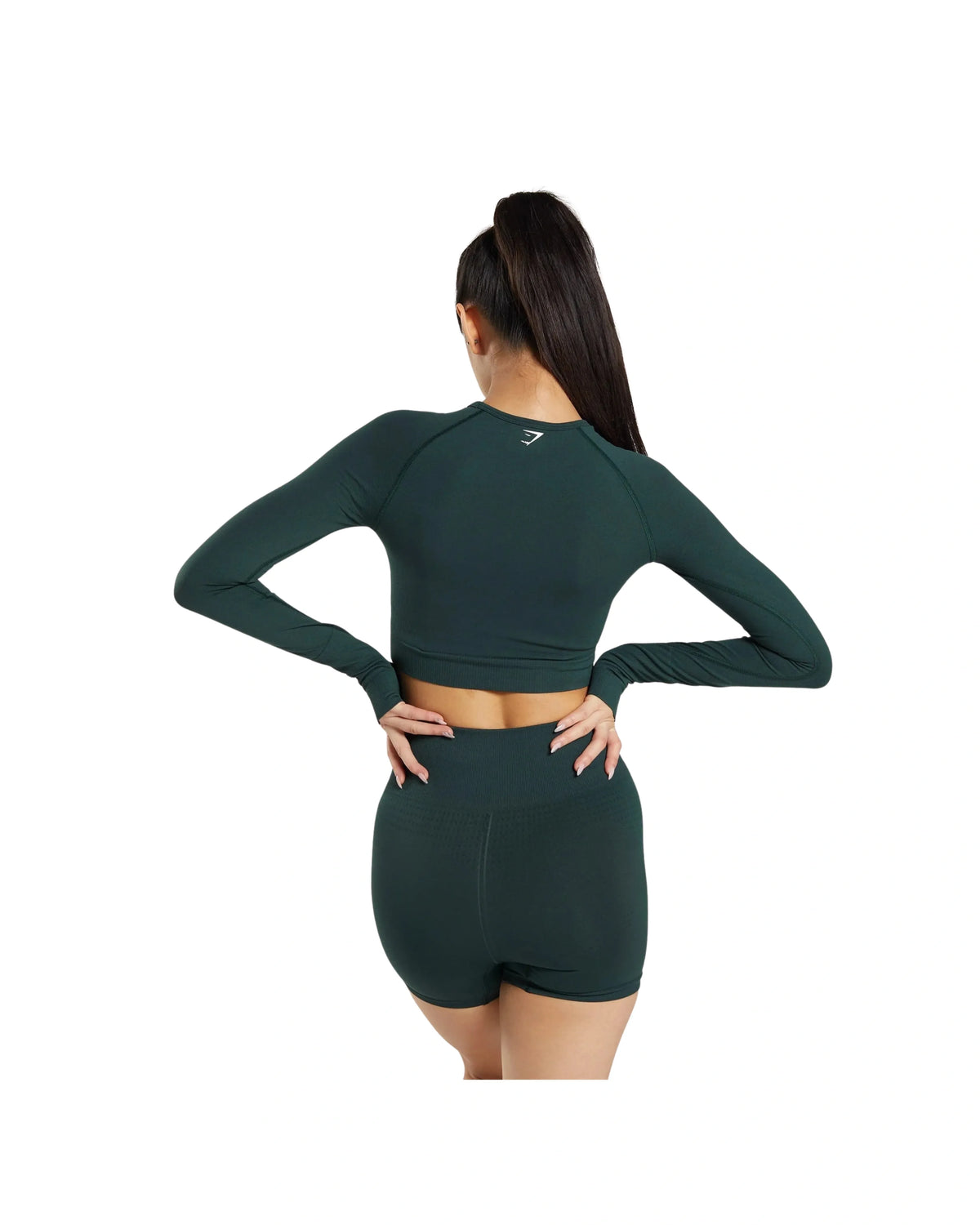 Gymshark Vital Crop Top Woodland Green Marl