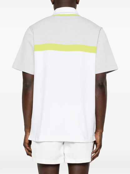 Casablanca colour block zip polo shirt